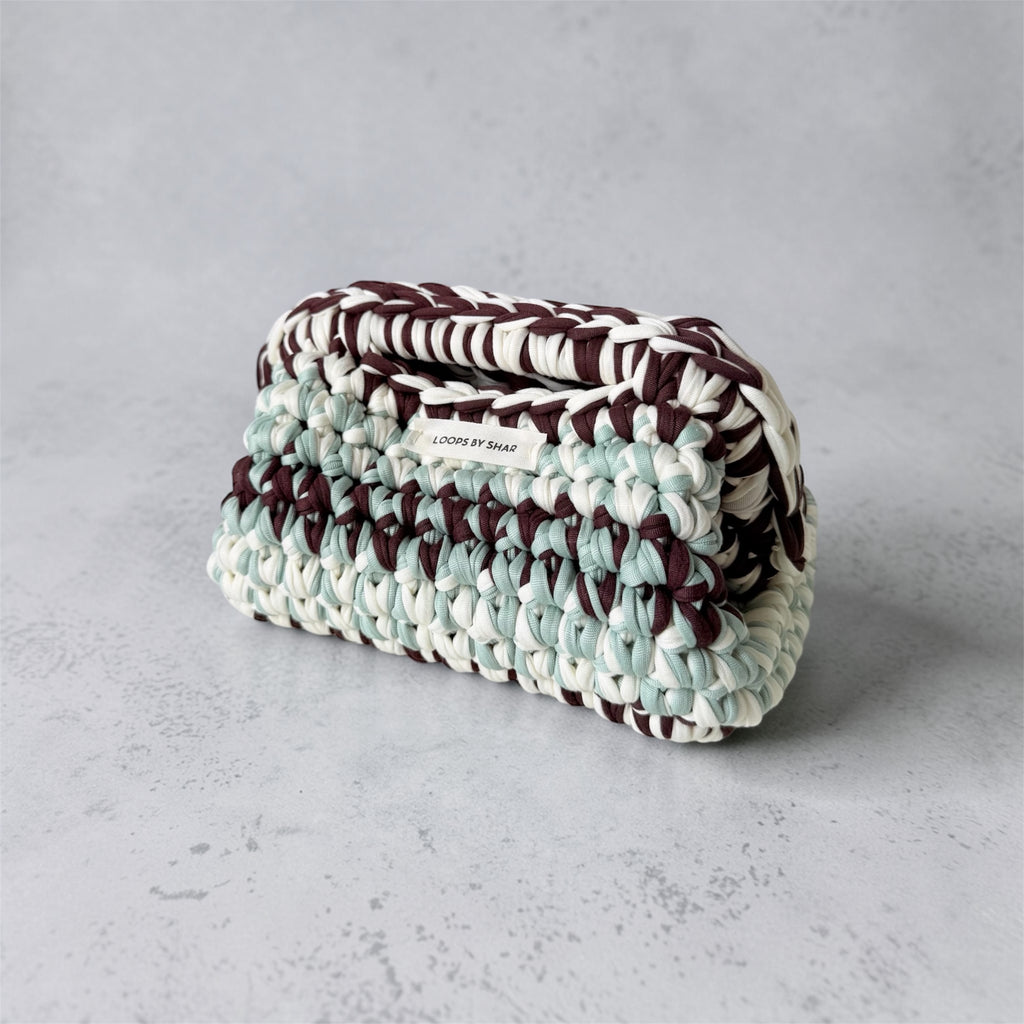 Poppy Clutch Bag in Chocolate Mint - Medium
