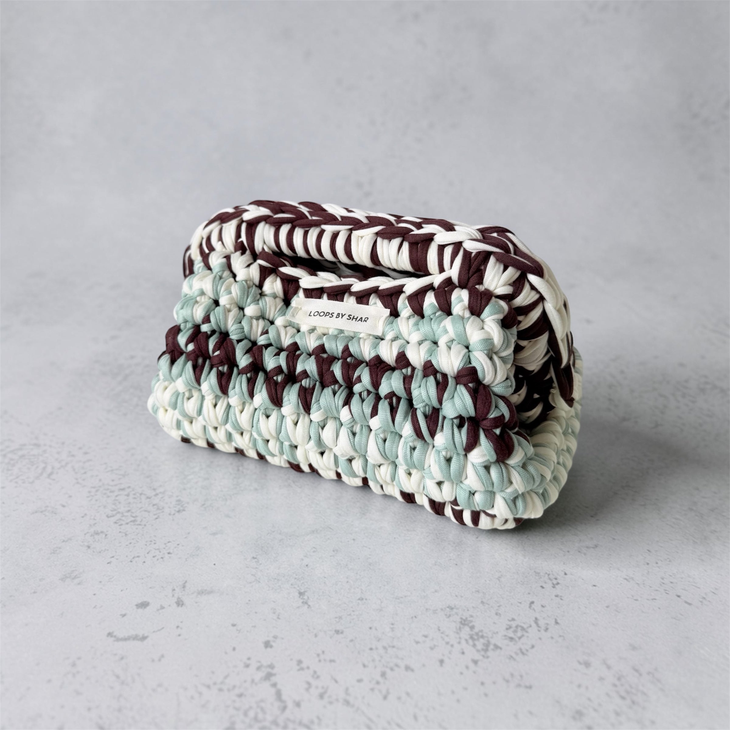 Poppy Clutch Bag in Chocolate Mint - Medium