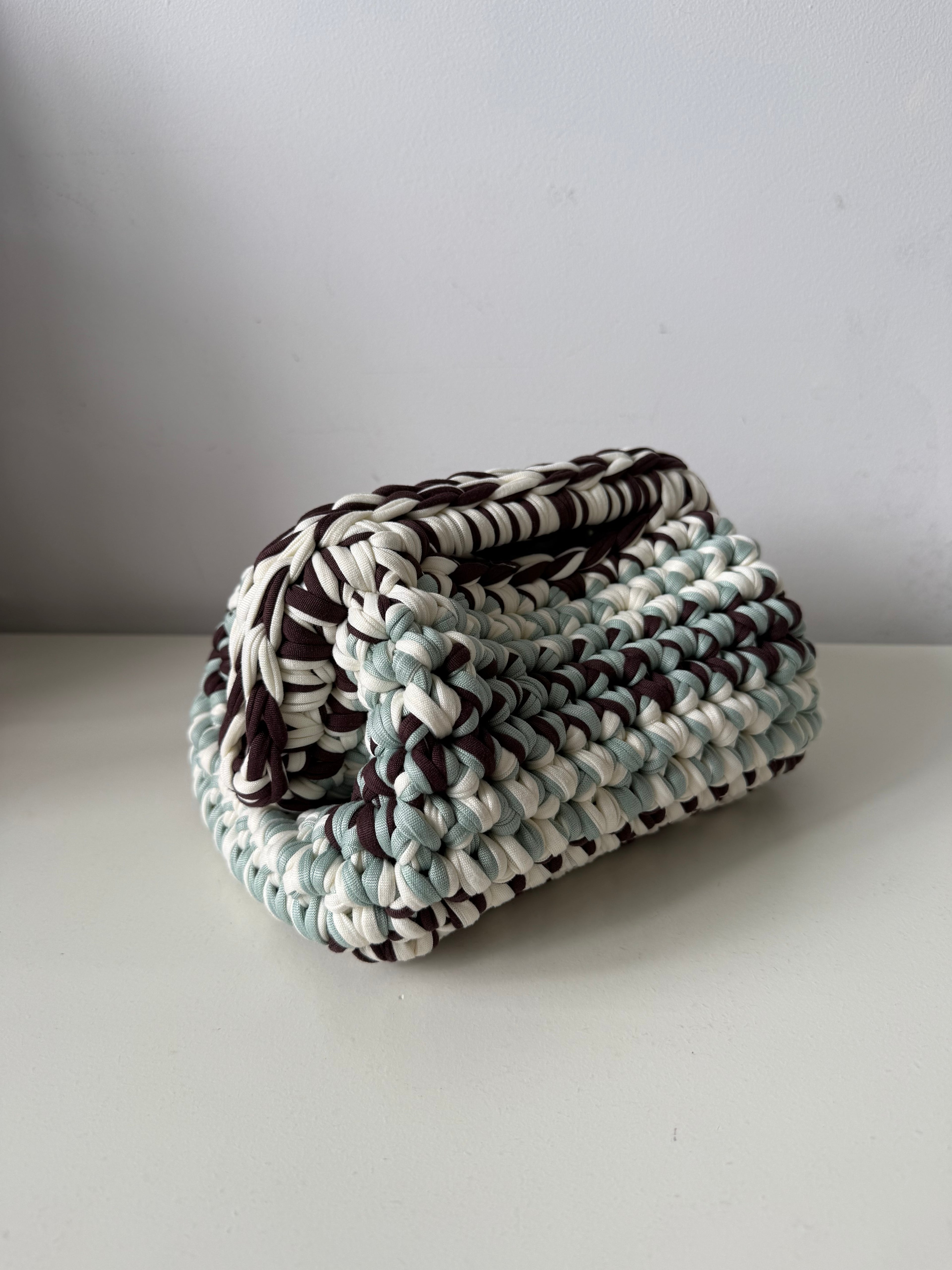 Poppy Clutch Bag in Chocolate Mint - Medium