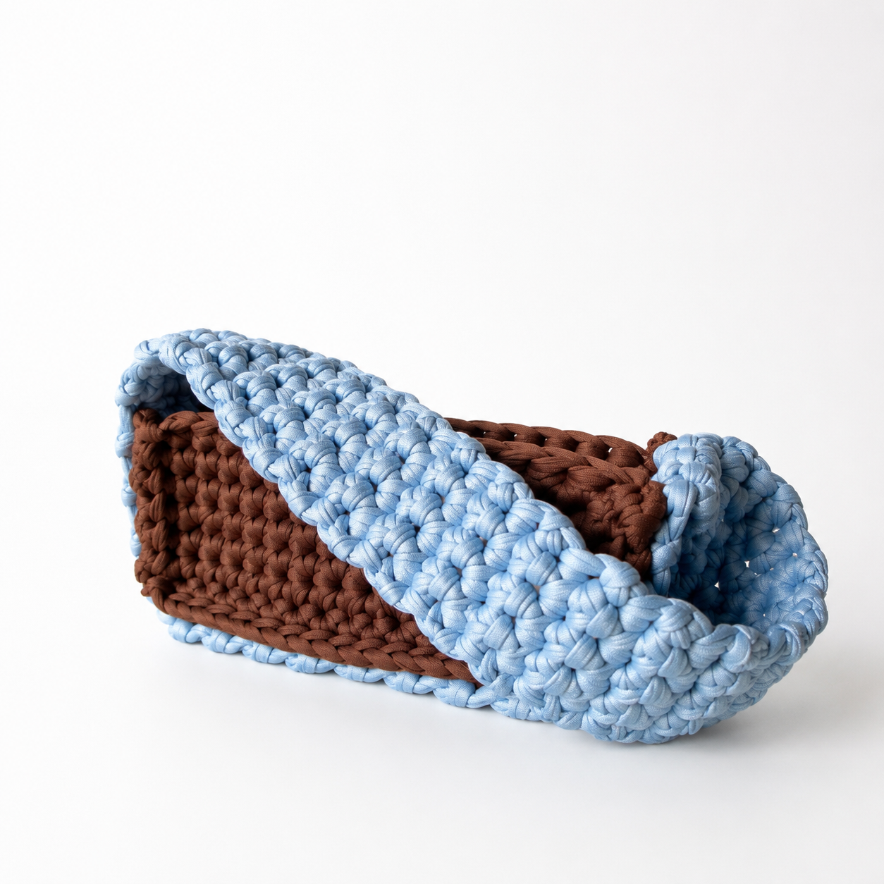 Sora Bag | Chocolate Brown & Sky Blue