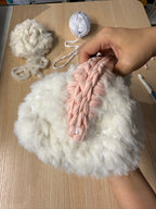 Poppy Fluffy Cloud Clutch Bag | Soft Faux Fur