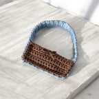 Sora Bag | Chocolate Brown & Sky Blue