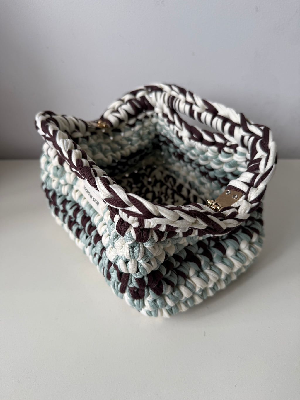 Poppy Clutch Bag in Chocolate Mint - Medium