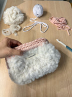 Poppy Fluffy Cloud Clutch Bag | Soft Faux Fur